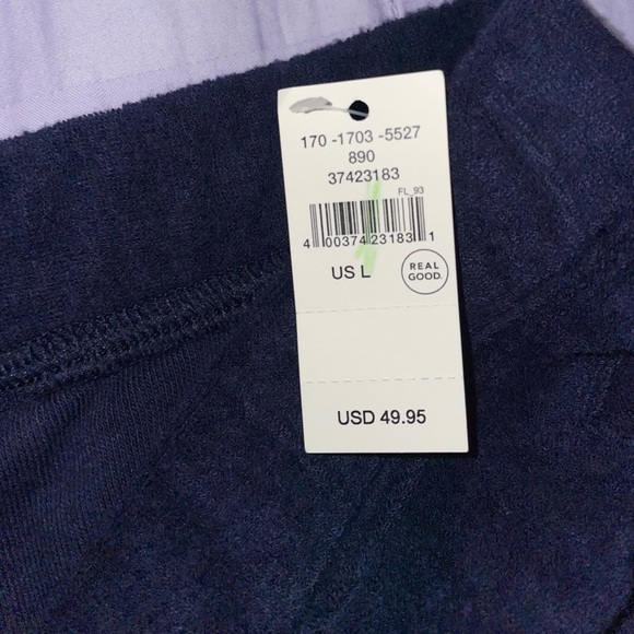 NWT - Aerie Navy Blue Summer Lights Terry Jogger - Size: L - Picture 4 of 4